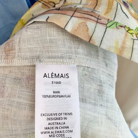 Alemais linen printed dress - Picture 12 of 12